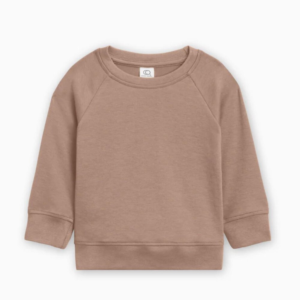 Colored Organics Baby Portland Pullover | Toffee | 12-18m